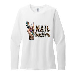 Nail Hustler Nail Tech Manicurist Nail Polish Art Nail Boss Womens CVC Long Sleeve Shirt