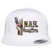 Nail Hustler Nail Tech Manicurist Nail Polish Art Nail Boss Flat Bill Trucker Hat