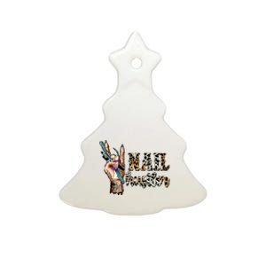 Nail Hustler Nail Tech Manicurist Nail Polish Art Nail Boss Ceramic Tree Ornament