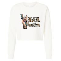 Nail Hustler Nail Tech Manicurist Nail Polish Art Nail Boss Cropped Pullover Crew