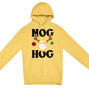 Nog Hog National Eggnog Day Egg Nog Christmas Holiday Great Gift Premium Pullover Hoodie