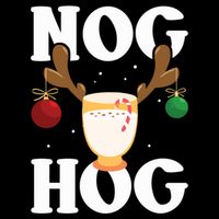 Nog Hog National Eggnog Day Egg Nog Christmas Holiday Great Gift Cooling Performance Crew T-Shirt