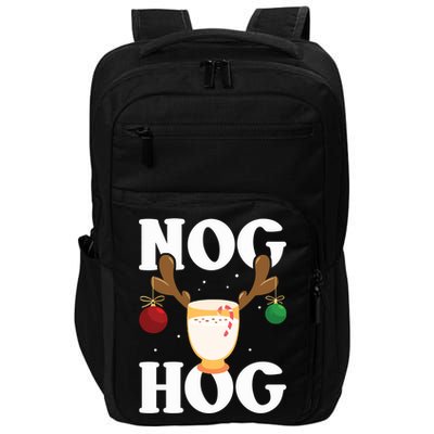 Nog Hog National Eggnog Day Egg Nog Christmas Holiday Great Gift Impact Tech Backpack