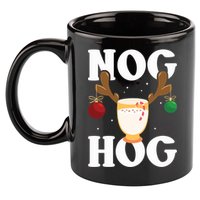 Nog Hog National Eggnog Day Egg Nog Christmas Holiday Great Gift 11oz C Handle Ceramic Mug