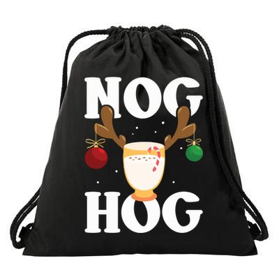 Nog Hog National Eggnog Day Egg Nog Christmas Holiday Great Gift Drawstring Bag