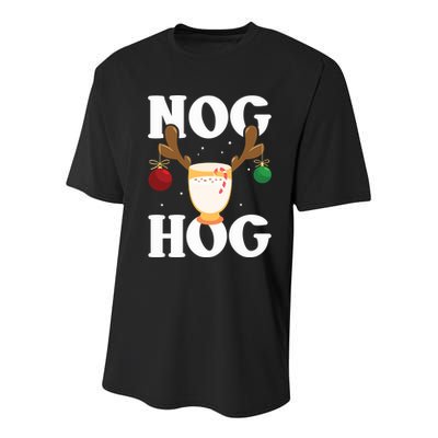 Nog Hog National Eggnog Day Egg Nog Christmas Holiday Great Gift Youth Performance Sprint T-Shirt