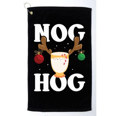 Nog Hog National Eggnog Day Egg Nog Christmas Holiday Great Gift Golf Towel