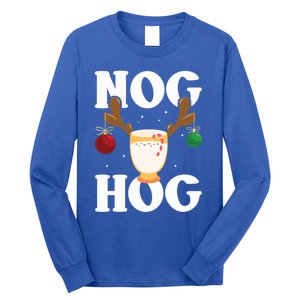 Nog Hog National Eggnog Day Egg Nog Christmas Holiday Great Gift Long Sleeve Shirt