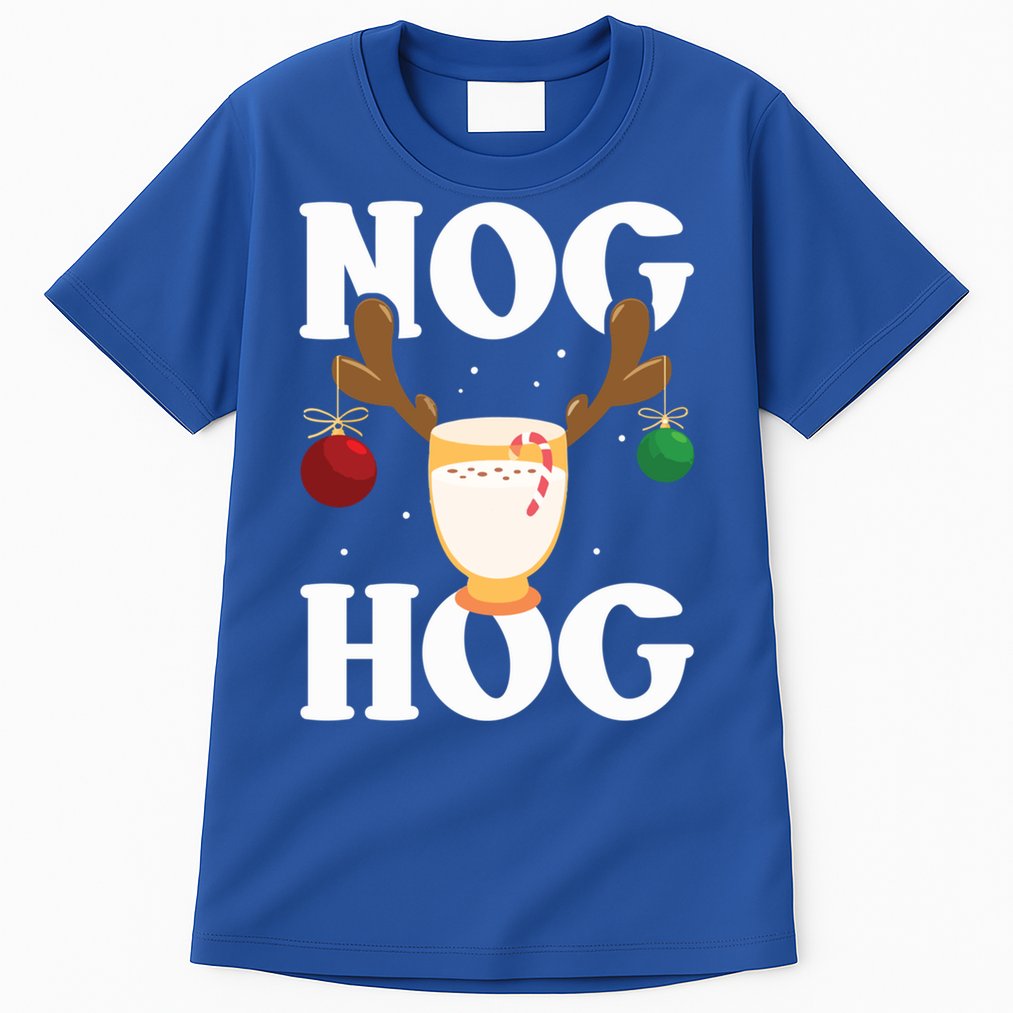 Nog Hog National Eggnog Day Egg Nog Christmas Holiday Great Gift Tall T-Shirt