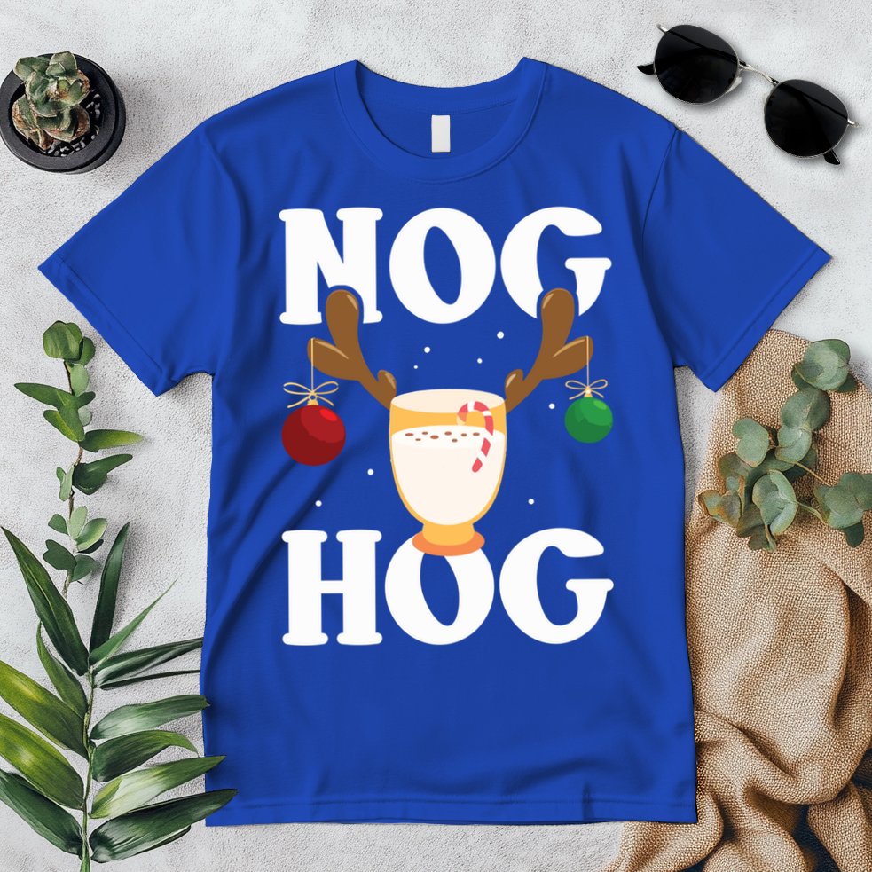 Nog Hog National Eggnog Day Egg Nog Christmas Holiday Great Gift Premium T-Shirt