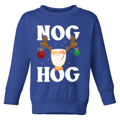 Nog Hog National Eggnog Day Egg Nog Christmas Holiday Great Gift Toddler Sweatshirt