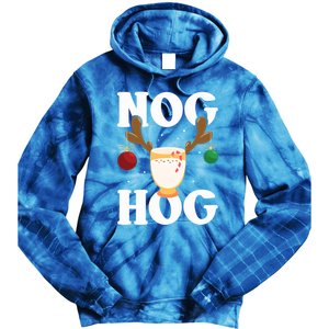 Nog Hog National Eggnog Day Egg Nog Christmas Holiday Great Gift Tie Dye Hoodie