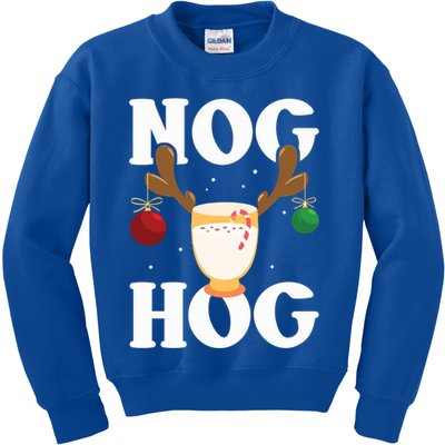 Nog Hog National Eggnog Day Egg Nog Christmas Holiday Great Gift Kids Sweatshirt