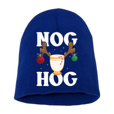 Nog Hog National Eggnog Day Egg Nog Christmas Holiday Great Gift Short Acrylic Beanie