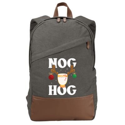 Nog Hog National Eggnog Day Egg Nog Christmas Holiday Great Gift Cotton Canvas Backpack