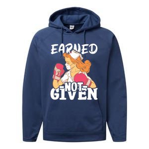 Nursing Hospital Nurse Earned Not Given Nurse Great Gift Performance Fleece Hoodie