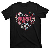 Nurse Heart Nursing Hospital Gift T-Shirt