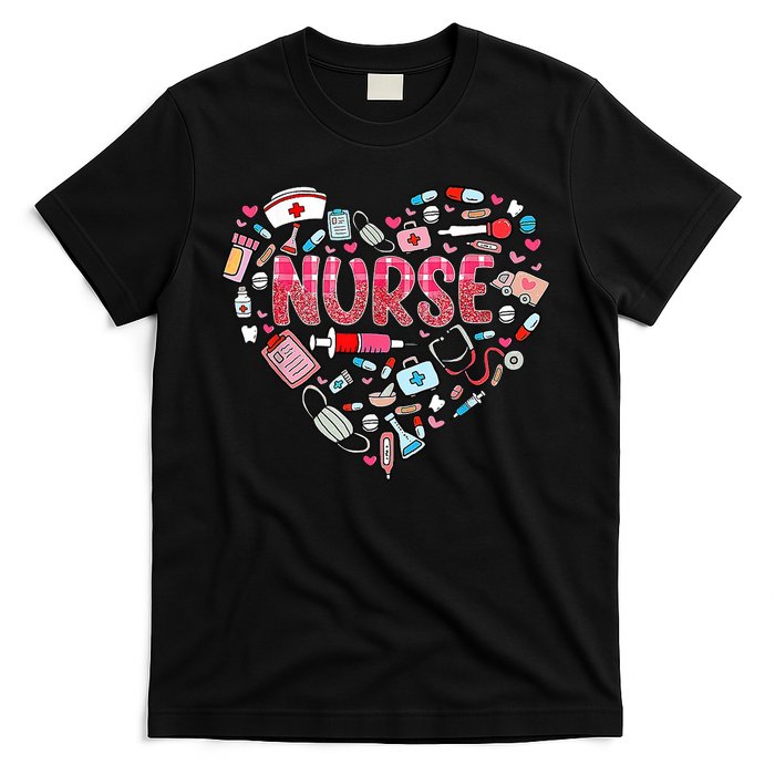 Nurse Heart Nursing Hospital Gift T-Shirt