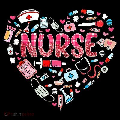 Nurse Heart Nursing Hospital Gift T-Shirt