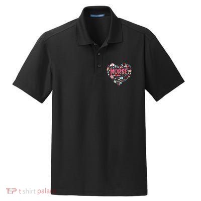 Nurse Heart Nursing Hospital Gift Dry Zone Grid Polo