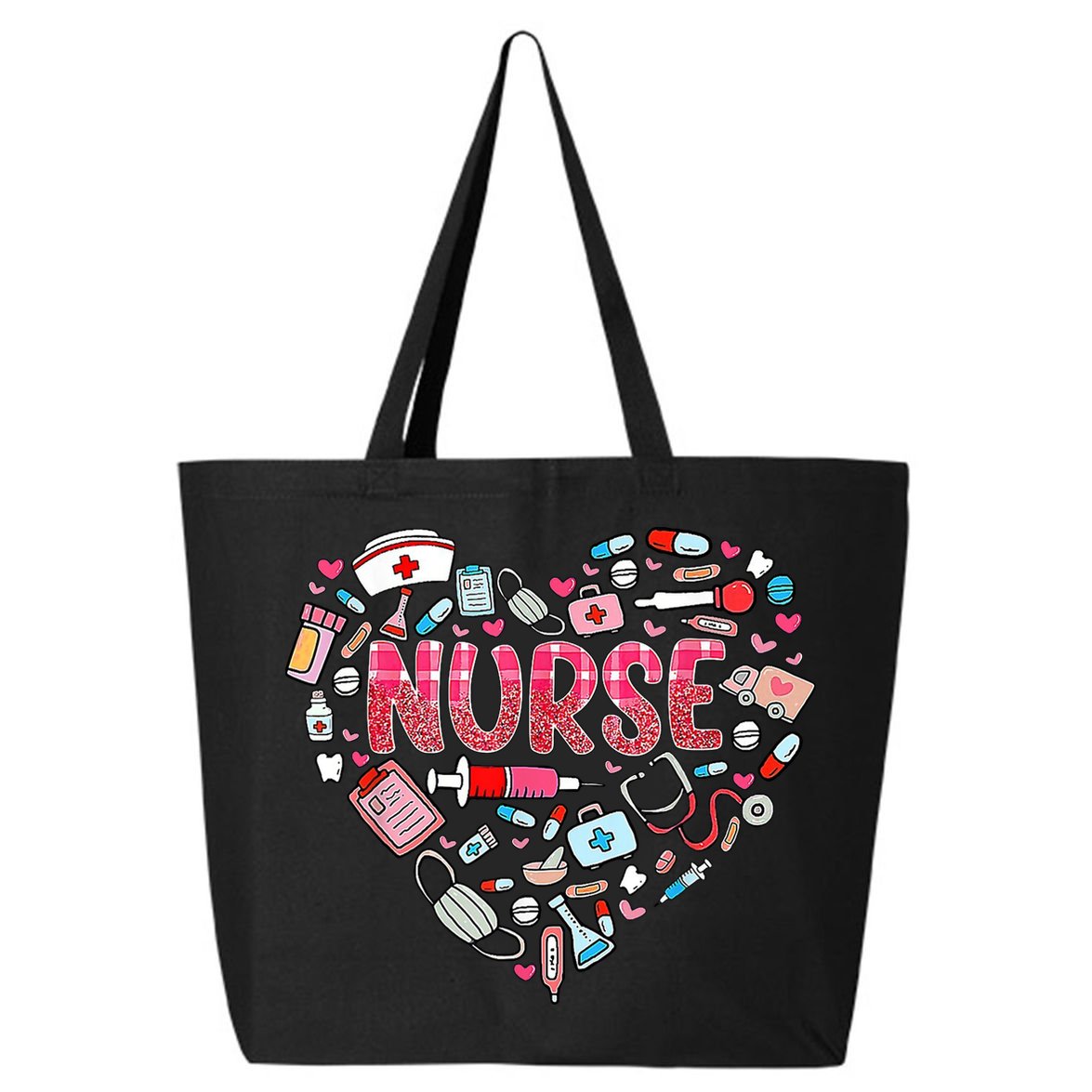 Nurse Heart Nursing Hospital Gift 25L Jumbo Tote