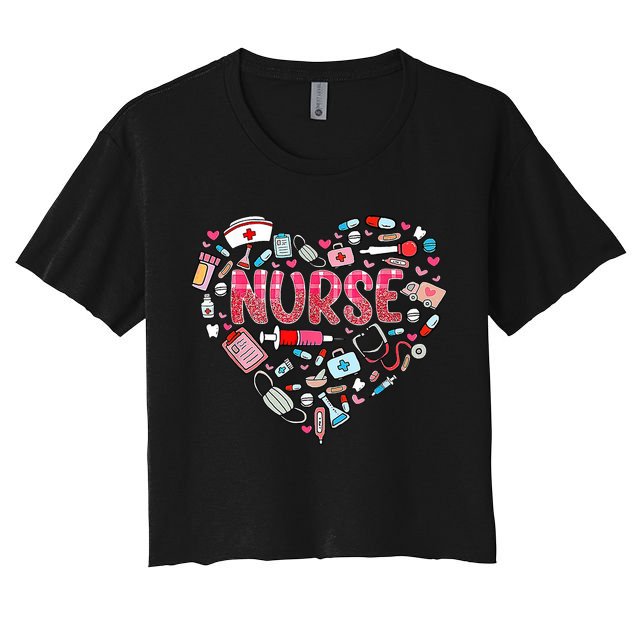 Nurse Heart Nursing Hospital Gift Crop Top