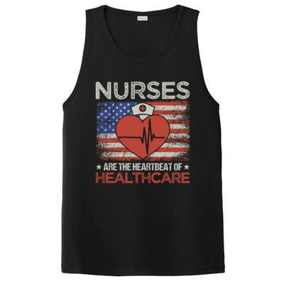 Nurse Heartbeat Of Healthcare Nurse Assistant Heartbeat Great Gift PosiCharge Competitor Tank