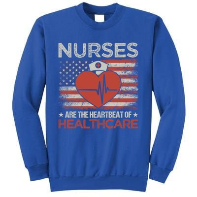 Nurse Heartbeat Of Healthcare Nurse Assistant Heartbeat Great Gift Tall Sweatshirt