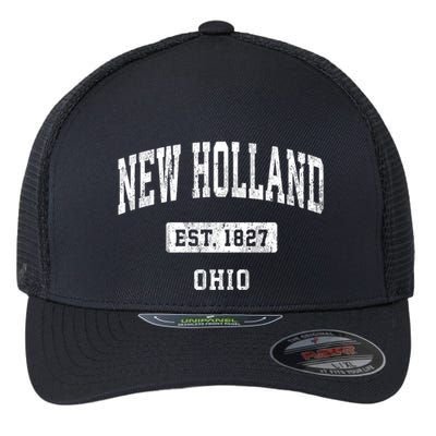 New Holland Ohio Oh Vintage Sports Established Flexfit Unipanel Trucker Cap