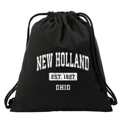 New Holland Ohio Oh Vintage Sports Established Drawstring Bag