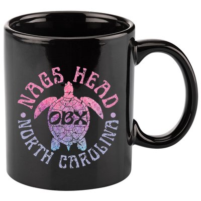 Nags Head Outer Banks North Carolina OBX Sea Turtle Vintage 11oz C Handle Ceramic Mug