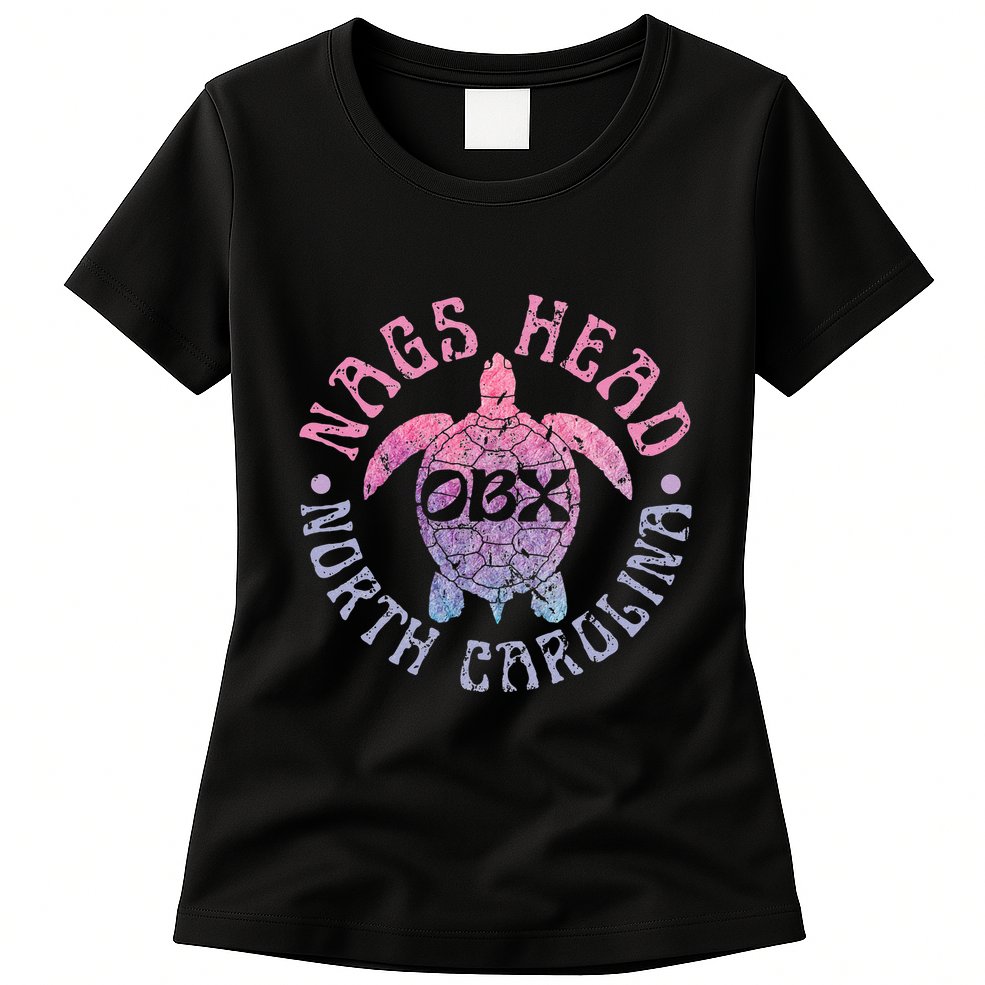 Nags Head Outer Banks North Carolina OBX Sea Turtle Vintage Womens T-Shirt