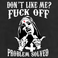 Nun Humor Offensive Don't Likes Me Fck Off Problem Solved  Knit Cap Winter Beanie