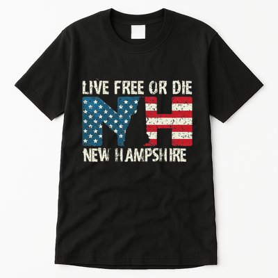 New Hampshire Patriotic Live Free Or Die Tall T-Shirt