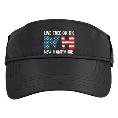 New Hampshire Patriotic Live Free Or Die Adult Drive Performance Visor