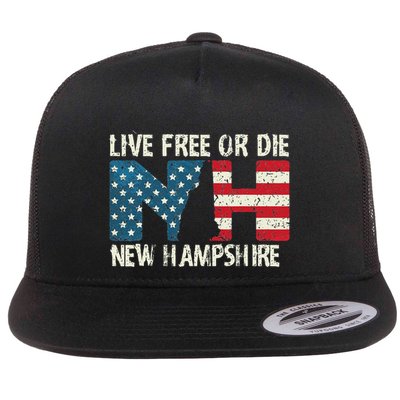 New Hampshire Patriotic Live Free Or Die Flatbill Hat