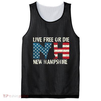 New Hampshire Patriotic Live Free Or Die Mesh Reversible Basketball Jersey Tank
