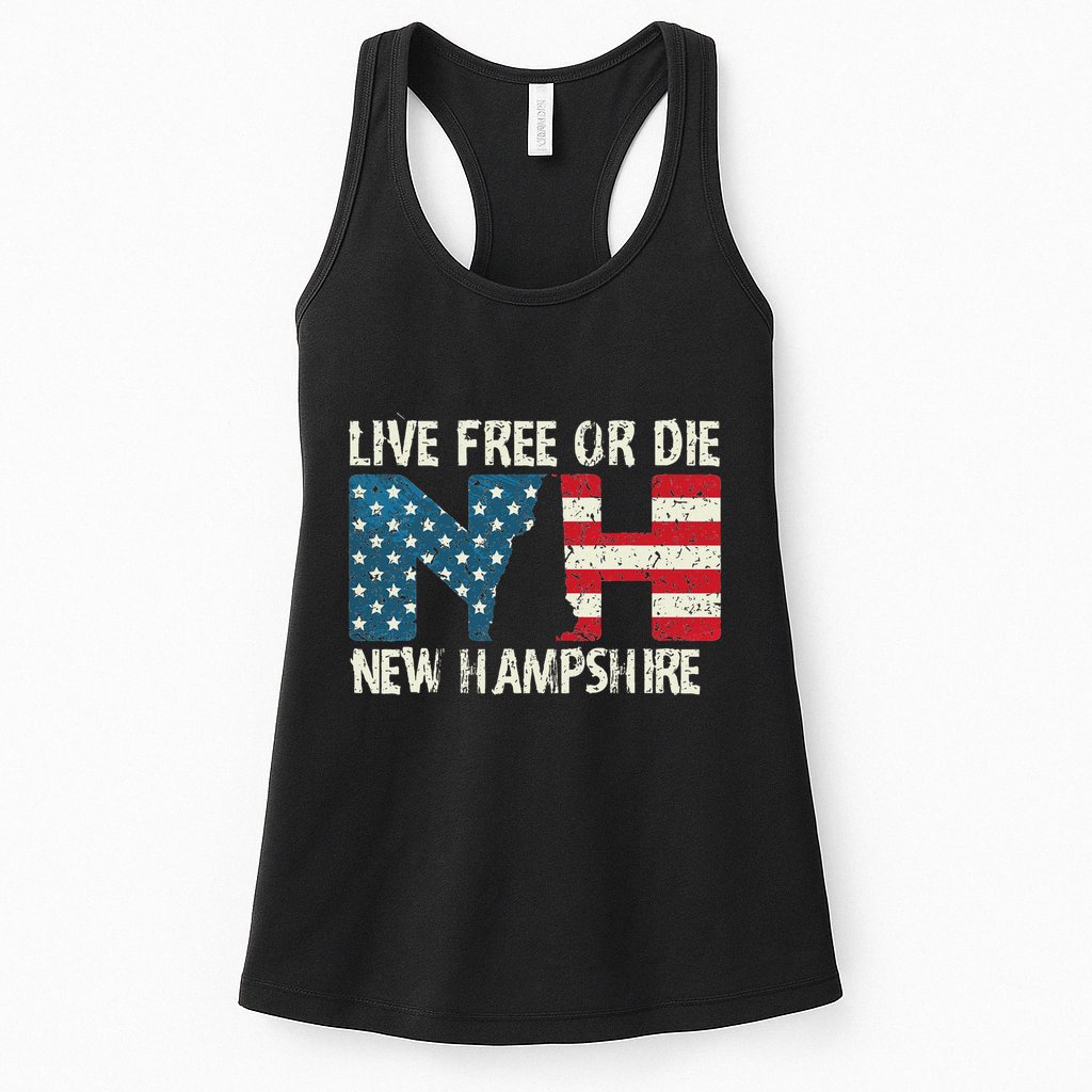 New Hampshire Patriotic Live Free Or Die Womens Tank Top