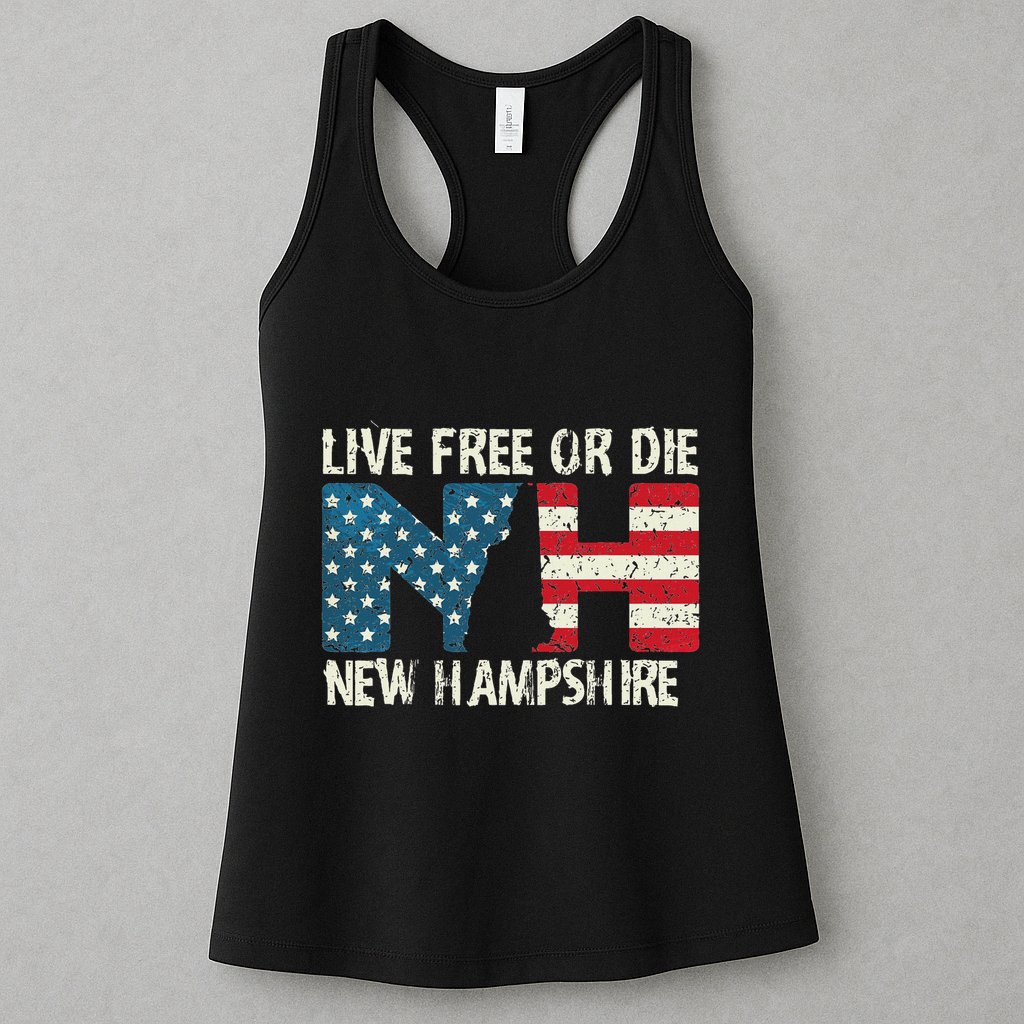 New Hampshire Patriotic Live Free Or Die Womens Tank Top