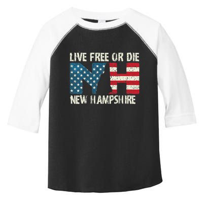 New Hampshire Patriotic Live Free Or Die Toddler Fine Jersey T-Shirt