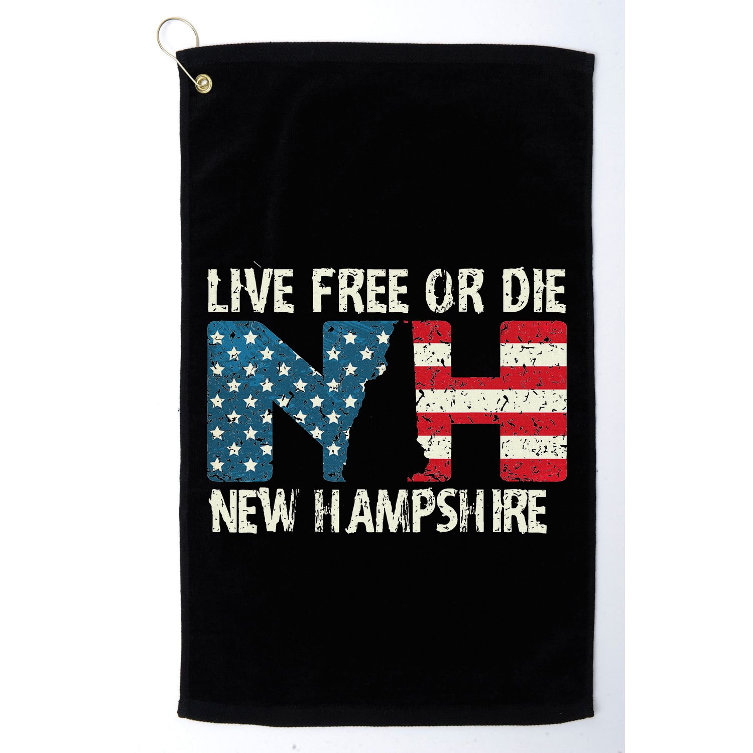 New Hampshire Patriotic Live Free Or Die Golf Towel