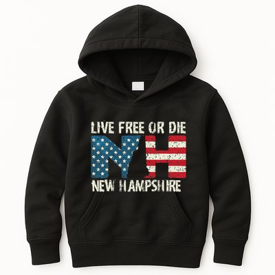 New Hampshire Patriotic Live Free Or Die Kids Hoodie