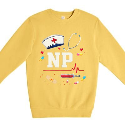 Np Healthcare Professional Gift Np Nurse Practitioner Pride Premium Crewneck Sweatshirt