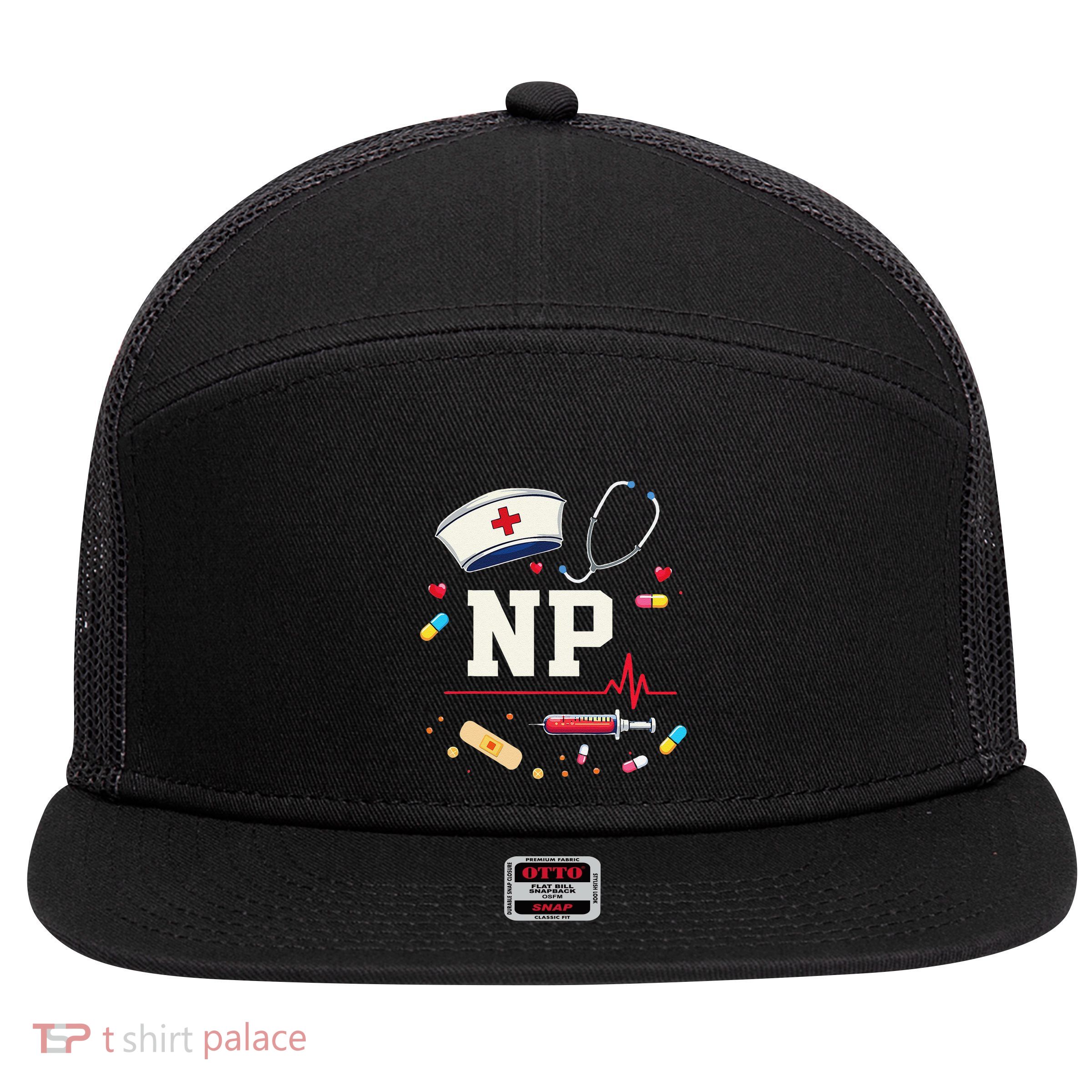 Np Healthcare Professional Gift Np Nurse Practitioner Pride 7 Panel Mesh Trucker Snapback Hat