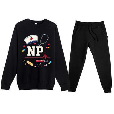 Np Healthcare Professional Gift Np Nurse Practitioner Pride Premium Crewneck Sweatsuit Set