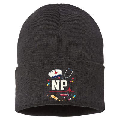 Np Healthcare Professional Gift Np Nurse Practitioner Pride Sustainable Knit Beanie