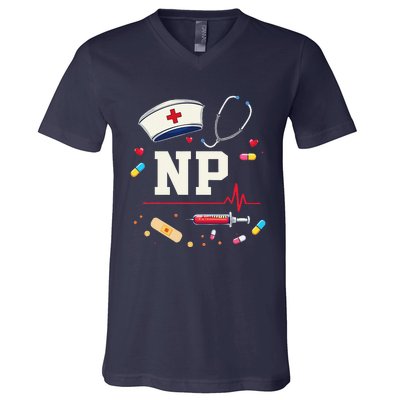 Np Healthcare Professional Gift Np Nurse Practitioner Pride V-Neck T-Shirt