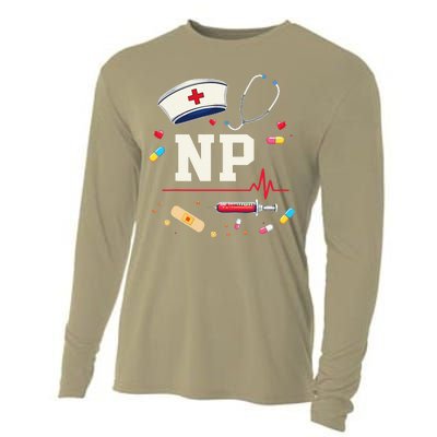 Np Healthcare Professional Gift Np Nurse Practitioner Pride Cooling Performance Long Sleeve Crew