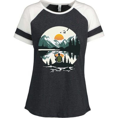 Nature Happy Place Enza Ladies Jersey Colorblock Tee