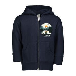 Nature Happy Place Toddler Zip Fleece Hoodie